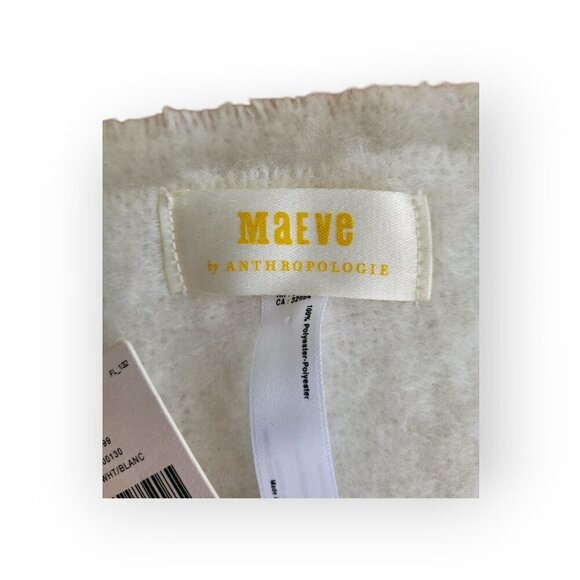 Anthropologie Maeve Fuzzy White 10-foot Scarf NWT - Picture 4 of 8